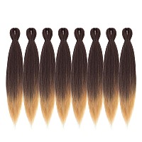 Rosdina Prestretched Braiding Hair 26 Inch 8 Packs Ombre Blonde Long Braiding Hair For Twist Or Box Braids Yaki Texture Hot