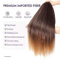 Rosdina Prestretched Braiding Hair 26 Inch 8 Packs Ombre Blonde Long Braiding Hair For Twist Or Box Braids Yaki Texture Hot