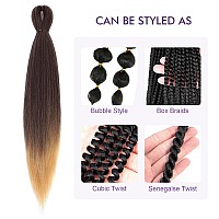 Rosdina Prestretched Braiding Hair 26 Inch 8 Packs Ombre Blonde Long Braiding Hair For Twist Or Box Braids Yaki Texture Hot