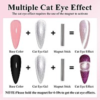 Imtiti Cat Eye Gel Nail Polish 15Ml Silver Holographic Glitter Cat Eye Gel Polish With Magnet Uv Led Magnetic Gel Nail Polish C