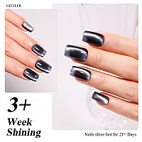 Imtiti Cat Eye Gel Nail Polish 15Ml Black Crystal Glitter Cat Eye Gel Polish With Magnet Dark Gray Magnetic Gel Nail Polish Hol