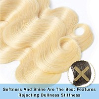 Wiilm 12A 613 Bundles Human Hair 22 24 26 Inch 613 Color Honey Blonde Human Hair Bundles Body Wave 3 Bundles Human Hair 100 Bra