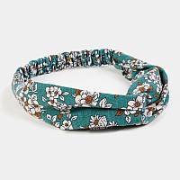 Huachi Boho Headbands For Women Twist Head Band Soft Elastic Hair Bands For Teen Girls Head Wrap Fashion Accessories Floral And