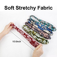 Huachi Boho Headbands For Women Twist Head Band Soft Elastic Hair Bands For Teen Girls Head Wrap Fashion Accessories Floral And