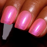 Ozzeal Pearl Gel Nail Polish Pink Glitter Gel Nail Polish Sparkle Shimmer Gel Pearl Glitter Nail Polish Spring Summer Soak Off