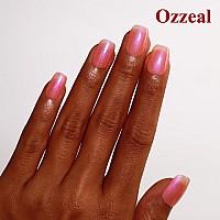 Ozzeal Glitter Gel Polish Light Coral Peach Iridescent Glitter Gel Nail Polish Sparkle Shimmer Gel Glitter Nail Polish Summer R