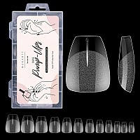 Makartt Extra Short Coffin Nail Tips120Pcs Full Cover Fake Nailshalf Matte Preshape Gel Acrylic Nails Nail Extension Home Di