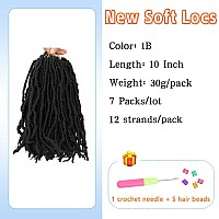 16 Inch Soft Locs Crochet Hair 7 Packs Pre Looped Faux Locs Crochet Hair For Black Women Curly Crochet Locs Butterfly Hair Braid