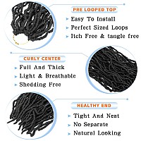 16 Inch Soft Locs Crochet Hair 7 Packs Pre Looped Faux Locs Crochet Hair For Black Women Curly Crochet Locs Butterfly Hair Braid