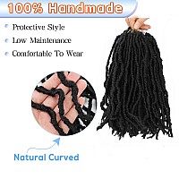 16 Inch Soft Locs Crochet Hair 7 Packs Pre Looped Faux Locs Crochet Hair For Black Women Curly Crochet Locs Butterfly Hair Braid