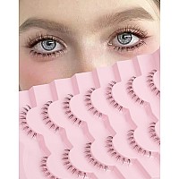 Bottom Lashes Clear Band Wispy Lashes Short C Curl Lower Lashes Natural Under Lashes Pack Jiocolor Cute Anime Bottom Eyelashes 7