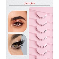 Bottom Lashes Clear Band Wispy Lashes Short C Curl Lower Lashes Natural Under Lashes Pack Jiocolor Cute Anime Bottom Eyelashes 7