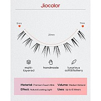 Bottom Lashes Clear Band Wispy Lashes Short C Curl Lower Lashes Natural Under Lashes Pack Jiocolor Cute Bottom Eyelashes 7 Pairs