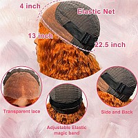 Azkiu Bye Bye Knots Glueless Ginger Orange Wigs Human Hair Pre Plucked Pre Cut 13X4 Hd Lace Closure Wigs Human Hair Deep Wave La