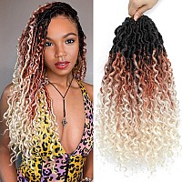 Alicoco Goddess Locs Crochet Hair 14 Inch 8 Packs Faux Locs Crochet Hair For Women Boho Locs Prelooped River Crochet Locs With