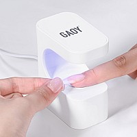 Gaoy Mini Uv Light For Gel Nails Small Nail Cure Light With 2 Timers Ushaped Led Nail Lamp Usb Nail Dryer For Fast Curing W