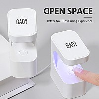 Gaoy Mini Uv Light For Gel Nails Small Nail Cure Light With 2 Timers Ushaped Led Nail Lamp Usb Nail Dryer For Fast Curing W