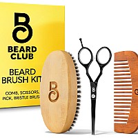 The Beard Club Beard Brush Beard Comb And Scissors Beard Kit For Men Grooming And Care For Beards And Mustaches Gift Set