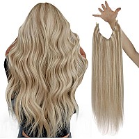 Sunny Blonde Hair Extensions Real Human Hair Wire Hair Extensions Blonde Secret Hair Extensions Human Hair Fish Line Hair Extens