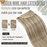 Sunny Blonde Hair Extensions Real Human Hair Wire Hair Extensions Blonde Secret Hair Extensions Human Hair Fish Line Hair Extens