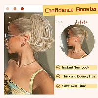 Kookastyle Ponytail Extension 10 Short Claw Clip In Pony Tails Hair Extensions Curly Wavy Synthetic Drawstring Hairpieces For