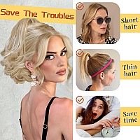 Kookastyle Ponytail Extension 10 Short Claw Clip In Pony Tails Hair Extensions Curly Wavy Synthetic Drawstring Hairpieces For