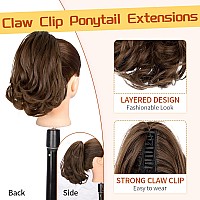 Kookastyle Ponytail Extension 10 Short Claw Clip In Pony Tails Hair Extensions Curly Wavy Synthetic Drawstring Hairpieces For