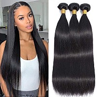 Straight Human Hair Bundles 20 20 20 Inch Brazilian Straight Hair Bundles 100 Unprocessed Virgin Hair Weave Bundles Human Hair