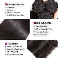 Straight Human Hair Bundles 20 20 20 Inch Brazilian Straight Hair Bundles 100 Unprocessed Virgin Hair Weave Bundles Human Hair