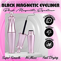 Magnetic Eyelashes With Eyeliner 5 Pairs Eyelashes Natural Look Cat Eye Lashes Magnetic Lashes With Applicator And Magnetic Eyel