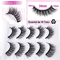 Magnetic Eyelashes With Eyeliner 5 Pairs Eyelashes Natural Look Cat Eye Lashes Magnetic Lashes With Applicator And Magnetic Eyel