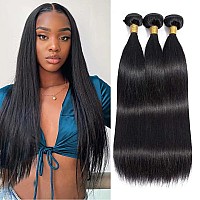 Straight Bundles Human Hair 16 16 16 Inch Brazilian Straight Hair Bundles 100 Unprocessed Virgin Hair Weave Bundles Human Hair