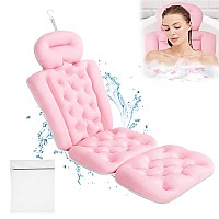 Luxury Full Body Bath Pillow For Bathtub Bath Pillows For Tub With Mesh Laundry Bag Nonslip Suction Cups Cushion For Bathtu