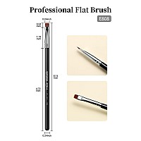 Eigshow Eyeliner Brush Professional Precise Flat Defined Concealer Eyebrow Brush Multifunctional Firm Stiff Synthetic Bristle P