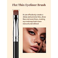 Eigshow Eyeliner Brush Professional Precise Flat Defined Concealer Eyebrow Brush Multifunctional Firm Stiff Synthetic Bristle P