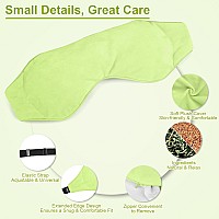 Behoomi Weighted Eye Mask For Sleeping Soft Heated Eye Mask Moist Heat Warm Compress For Eyes Natural Green Tea Flaxseeds Mi