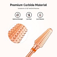 Melodysusie Professional Tornado Nail Drill Bits 332 Carbide Tungsten Multifunction Bits Suitable For Manicure Pedicure Cu