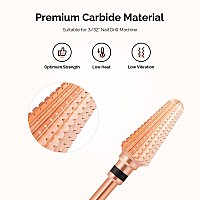 Melodysusie Professional Tornado Nail Drill Bits 332 Carbide Tungsten Multifunction Bits Suitable For Manicure Pedicure Cu