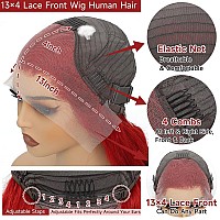 Red Lace Front Wigs Human Hair 13X4 180 Density Body Wave Red Wig Human Hair Pre Plucked Red Human Hair Lace Front Wigs Hd Lace