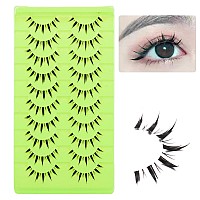 Outopen 10 Pairs Manga Lashes With Clear Band Japanese Anime Cosplay Eyelashes Asian False Eyelashes Natural Look Like Individua