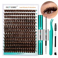 Lash Extension Kit 280Pcs Brown Lash Clusters Diy Eyelash Extension Kit Lash Clusters Kit With Lash Bond And Seal Lash Tweezers