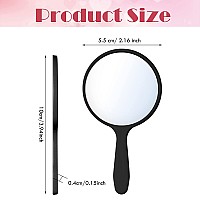 Jetec 50 Pcs Handheld Mirror With Handle 394 L X 217 W Small Portable Round Mirror Bulk For Kids Travel Makeup Classroom