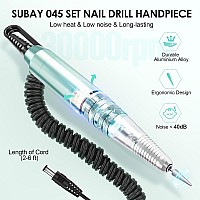 Subay 30000Rpm Professional Nail Drill Machine For Acrylic Nails Gel Nail Nail Art Polisher Sets With 6 Bits Easy Buildin Bit