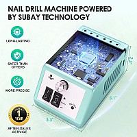 Subay 30000Rpm Professional Nail Drill Machine For Acrylic Nails Gel Nail Nail Art Polisher Sets With 6 Bits Easy Buildin Bit