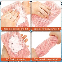 Geiserailie African Long Bathing Net Sponge Long Net Shower Body Scrubber Back Scrubber Skin Smoother Net Bathing Sponge For Dai