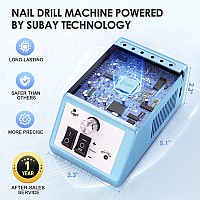 Subay Professional Nail Drill Electric File 20000Rpm For Acrylic Nails Gel Nail Nail Art Polisher Manicure Pedicure Tools For