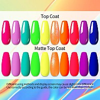 Ur Sugar Neon Gel Nail Polish Set 10 Colors Hot Pink Orange Yellow Green Blue Red Purple Neon Pastel Color Spring Summer Nail P