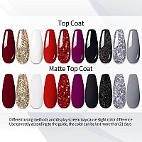 Ur Sugar Black White Red Gel Nail Polish Set 10 Colors Burgundy Red Grey White Black Red Glitter Sliver Gold Glitter Gel Polish