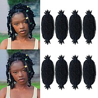 8 Inch Marley Twist Braiding Hair Preseparated Springy Afro Twist Hair Kinky Twist Crochet Hair Braids For Distressed Soft Loc