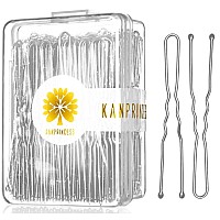 Kanprincess 100Pcs 24Inch U Shaped Hair Pinsbrown Bobby Pins For All Hair Typeshair Pins For Womenpainfree U Pins For Buns